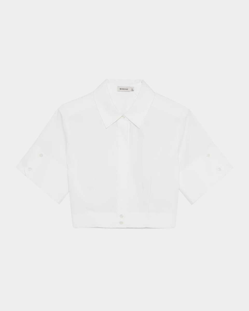 Bernie Pleated Short-Sleeve Shirt